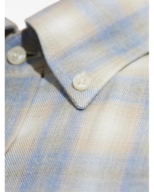 Paul & Shark Gray Check-Pattern Button-Down Shirt for men