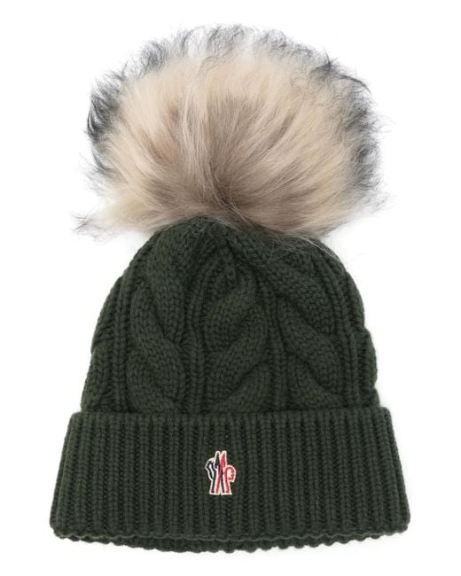 Bonnet À Détail De Pompon Moncler en coloris Green