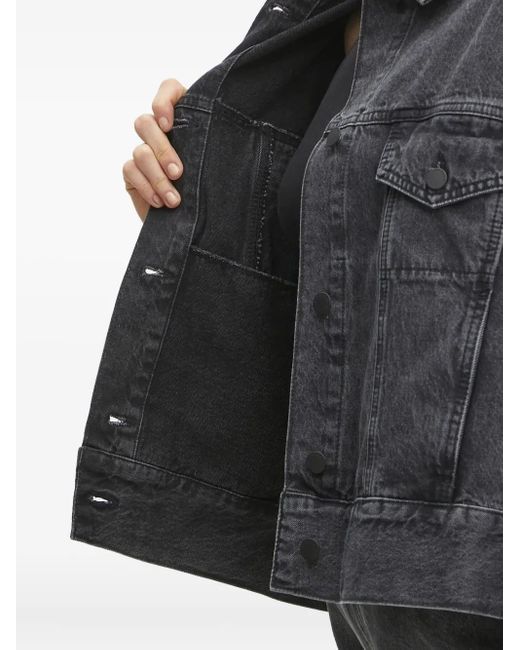 Giacca Denim Con Cintura di Liviana Conti in Gray