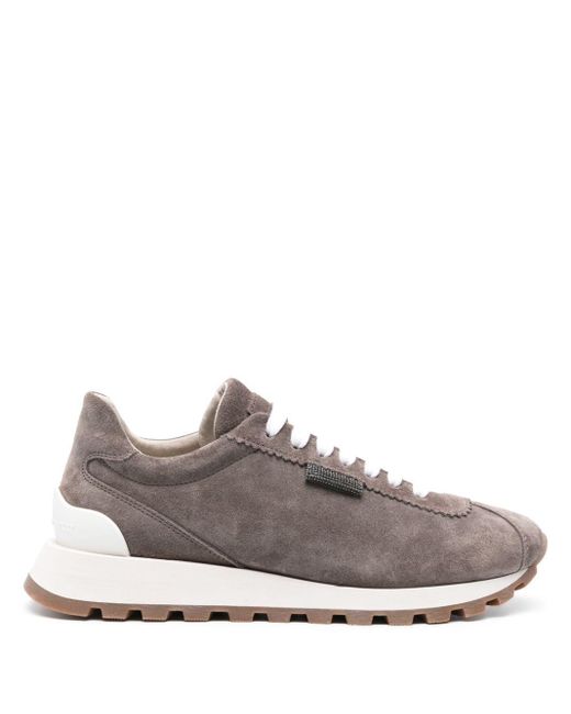 Brunello Cucinelli Low-top Sneakers in het Gray