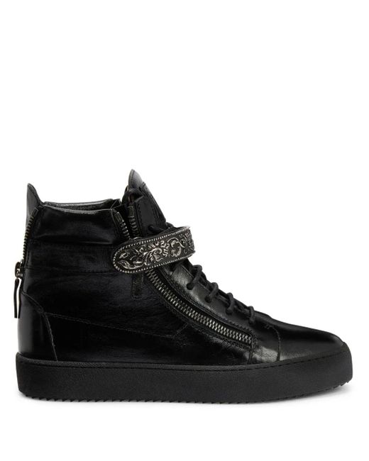 Giuseppe Zanotti Black Cony Deluxe High-Top Sneakers