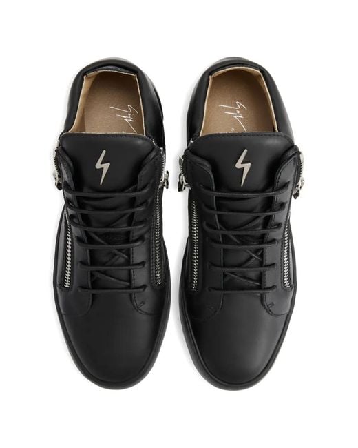 Giuseppe Zanotti Black Baskets Kriss À Zips Latéraux for men