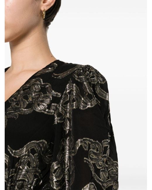 Ba&sh Maxi-jurk Met Lurex Detail in het Black