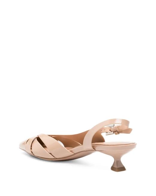 Keys Pink Crossover-Strap Slingback Pumps