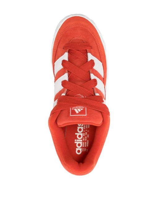 Adidas Red Adimatic Suede Sneakers for men