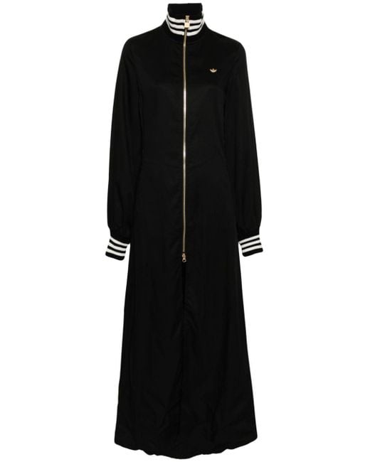 Adidas Black Satin Maxi Dress