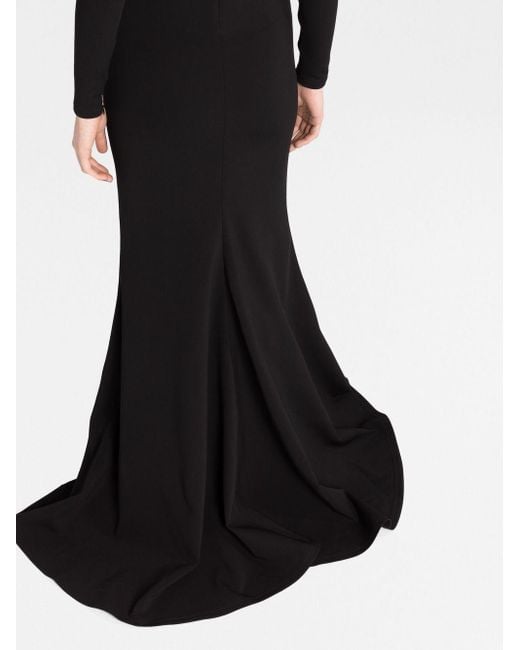 Vestido de fiesta con manga larga Balenciaga de color Black