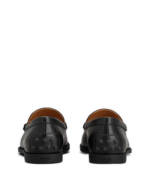 Tod's Black Penny Leather Loafers