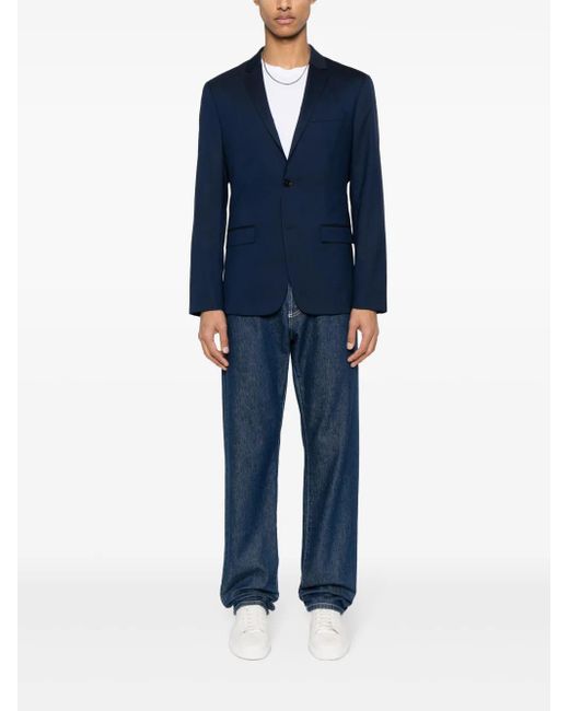 Calvin Klein Blue Single-Breasted Blazer for men