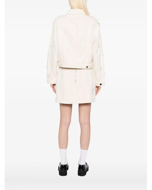 Self-Portrait White Beaded Floral Jacket