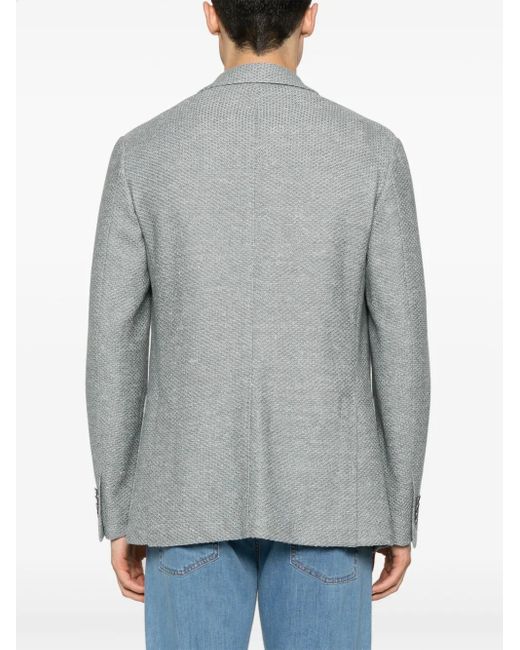 Canali Gray Single-Breasted Blazer for men