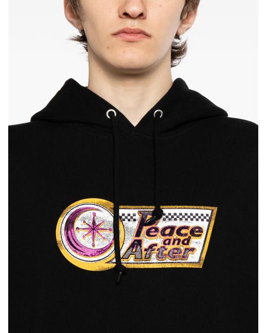PEACE AND AFTER Black Diner Hoodie for men