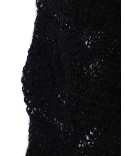 Comme des Garçons Black Open-Work Long-Sleeve Sweater