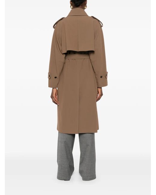 Max Mara Brown Mxmcerto Belted Trench Coat