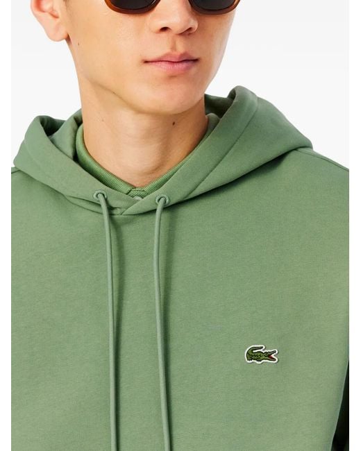 Sudadera con capucha y detalle de logo Lacoste de hombre de color Green
