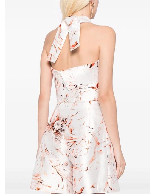 Saiid Kobeisy White Printed Strapless Top