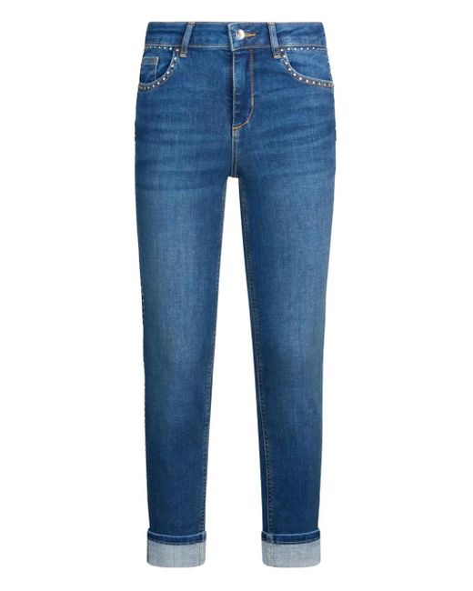 Liu Jo Blue Stud-Embellished Jeans