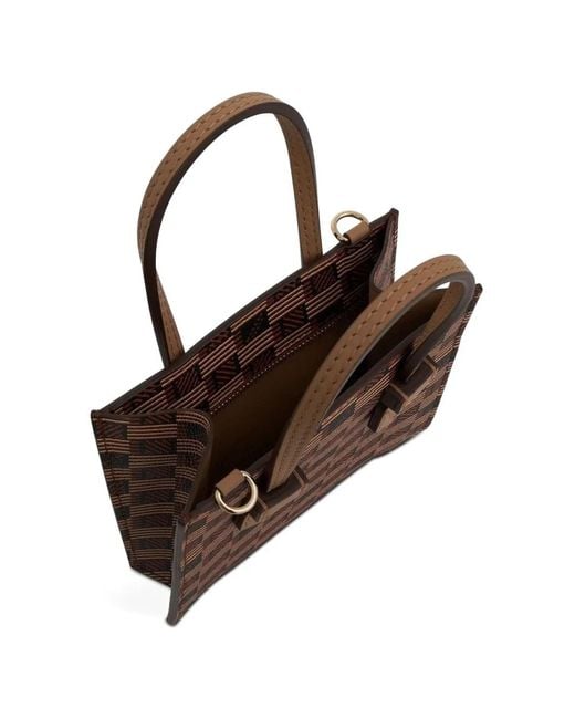 Moreau Brown Bb Bregancon Monogram-Motif Leather Tote Bag