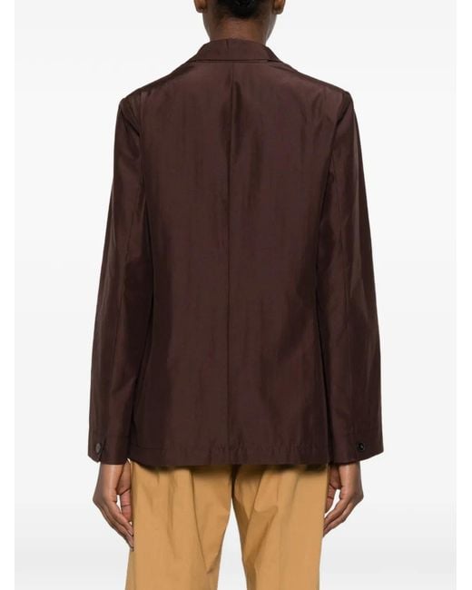 Forte_forte Brown Buttoned Tailored Jacket