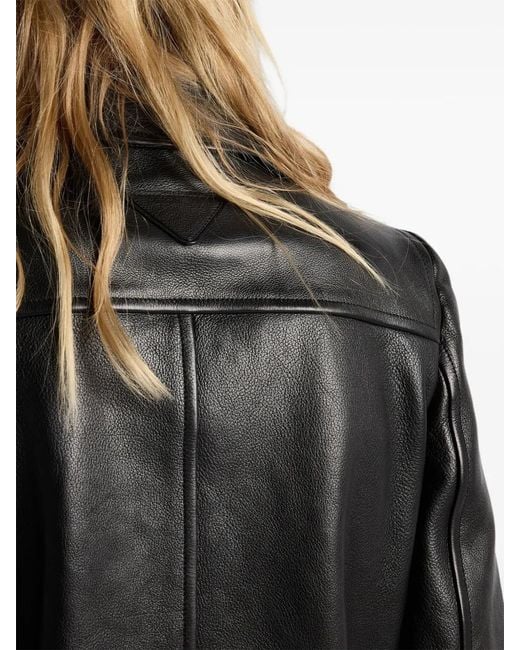 Prada レザージャケット Black