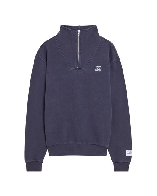 GALLERY DEPT. Blue Half-Zip Cotton Sweatshirt for men