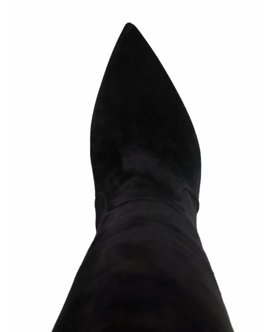 Scarosso Black X Brian Atwood Carra Suede Boots