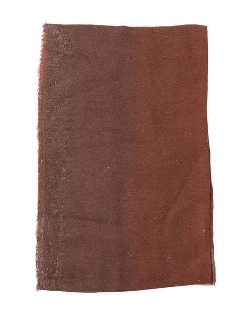 Faliero Sarti Brown Diamante Fringed Scarf