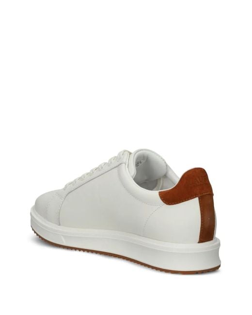 Ralph Lauren White Sneakers mit Logo-Stickerei