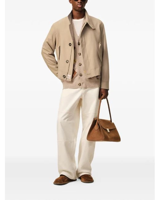 AMI Natural New Wool Harrington Jacket for men