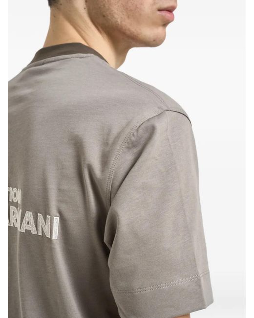 Emporio Armani Gray Crew-Neck T-Shirt for men