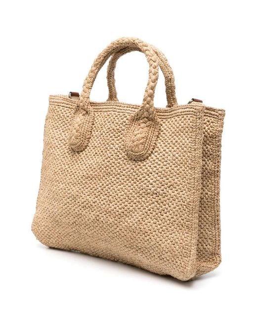 IBELIV Natural Rary Woven Tote Bag