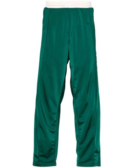 Adidas Green Trefoil-Logo Track Pants for men