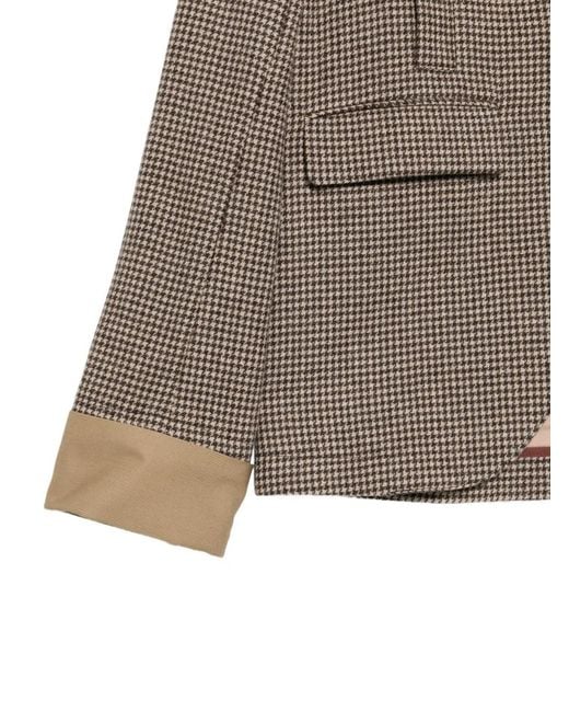 Jejia Brown Harry Houndstooth-Pattern Blazer