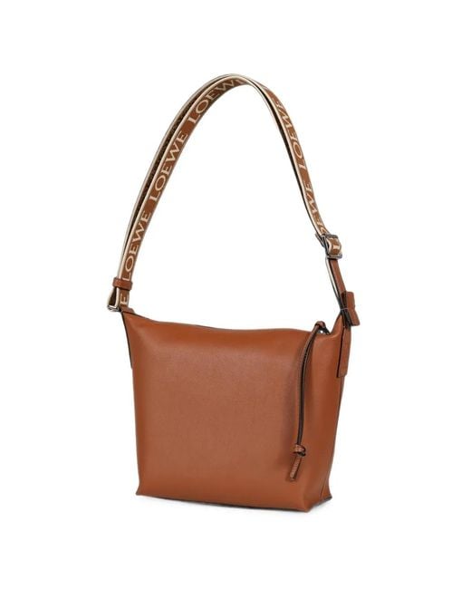 Loewe White Small Cubi Logo-Strap Crossbody Bag for men