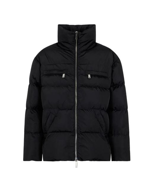 DSquared² Black Colorblock Oversized Cown Jacket for men