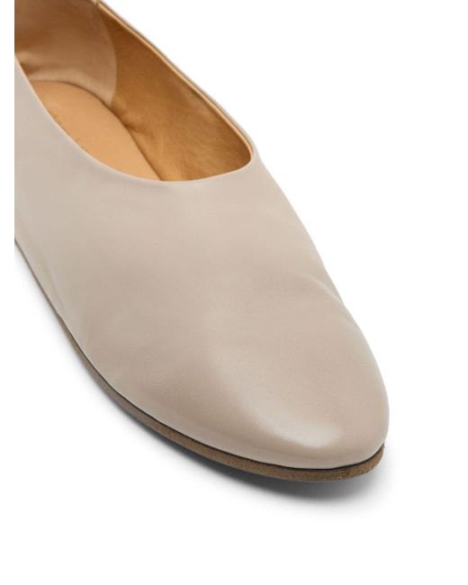 Marsèll Gray Coltellaccio Leather Ballerina Shoes