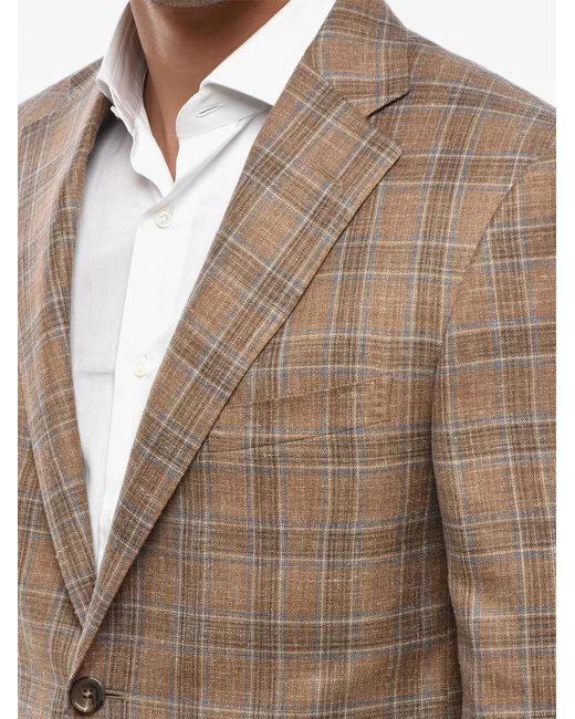 Corneliani Natural Academy Check-Pattern Blazer for men