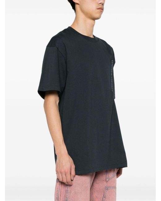 Y. Project Black Pleat-detail Cotton T-shirt