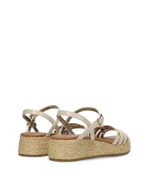 Mexx Natural Woven-Platform Buckled Sandals
