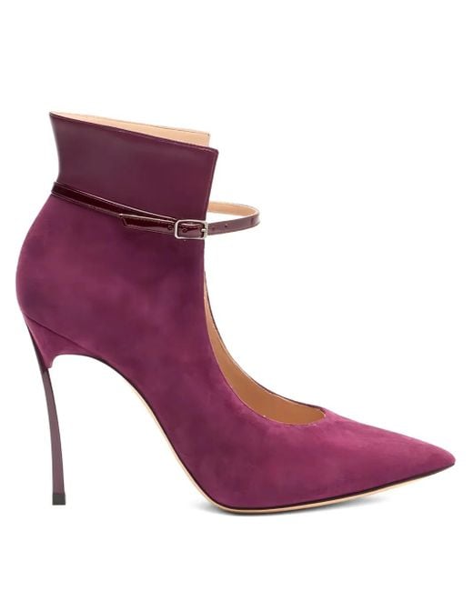 Casadei Purple 100Mm Blade Aurora Pumps