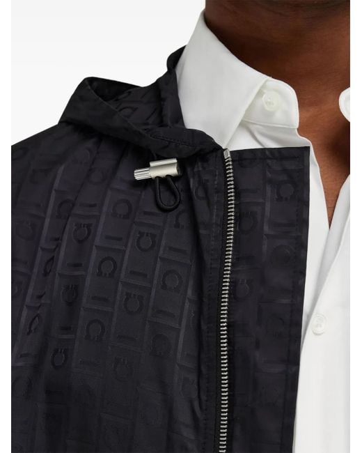 Ferragamo Black Men Short Raincoat for men