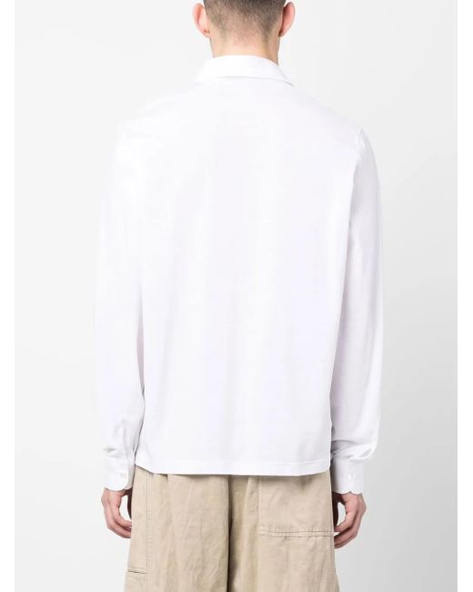 メンズ Herno スプレッドカラー シャツ White