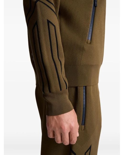 Fusalp Green Panelled Cardigan for men