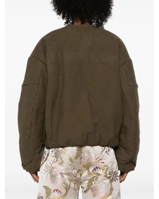 Helmut Lang Green Cocoon Bomber Jacket