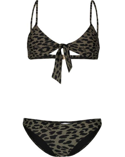Zadig & Voltaire Leopard-print Bikini Set in Green | Lyst Canada