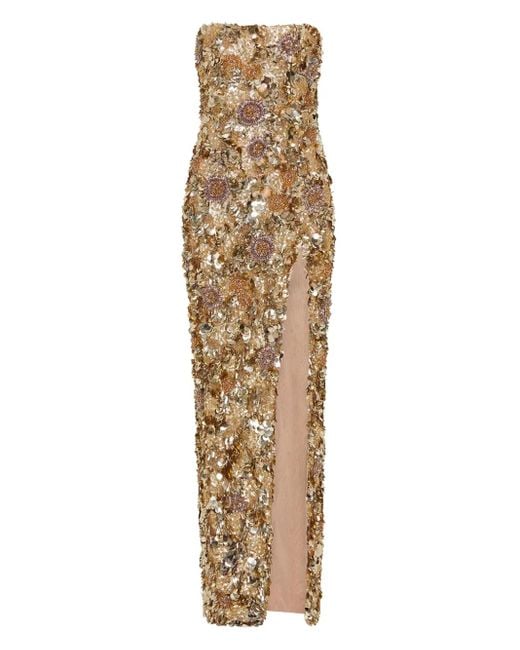 Rachel Gilbert Pepito Sequin-Embellished Gown in Metallic | Lyst Rachel Gilbert Pepito Sequin-Embellished Gown in Metallic | Lyst