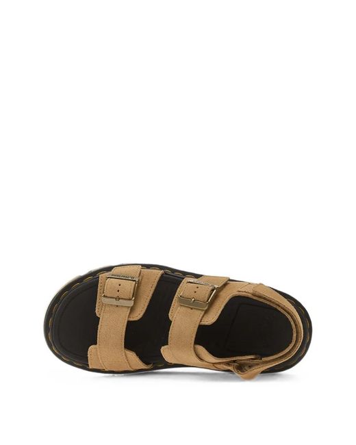 Dr. Martens White Zebzag Buckle-Fastening Sandals