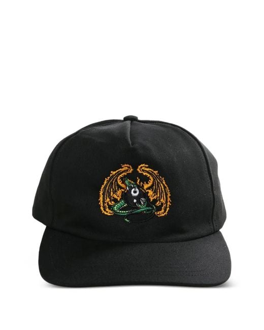 D-R-G-N Black Pyrogen Embroidered Baseball Cap for men