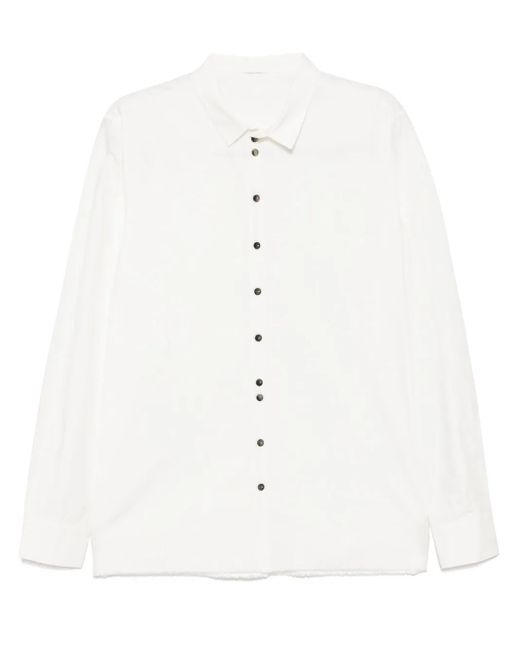 Label Under Construction White Button-Up Shirt for men