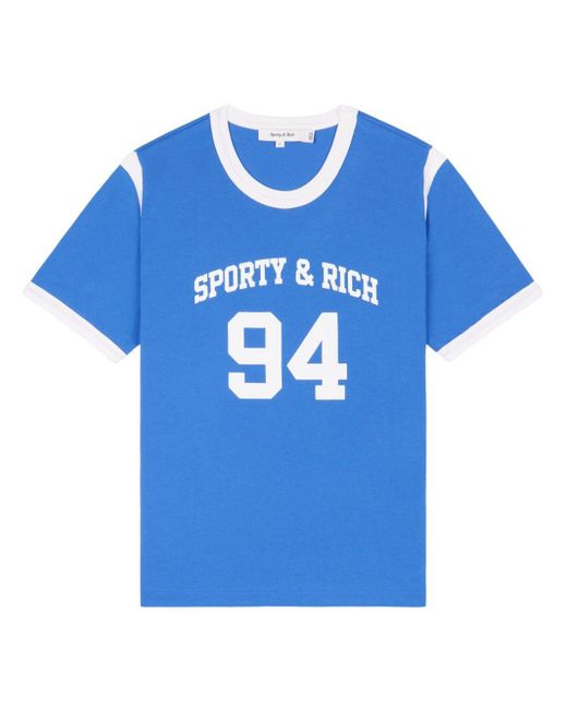 Sporty & Rich Blue Sr 94 Sports T-Shirt